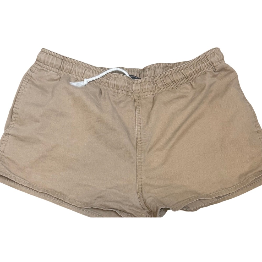 Brandy Melville Tan Khaki Cotton Drawstring Shorts MH555B-Z120S One Size